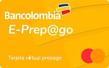 Tarjeta de débito e-prepago Bancolombia