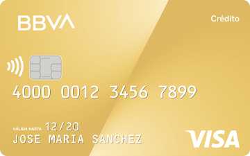Tarjeta de crédito Visa Oro BBVA