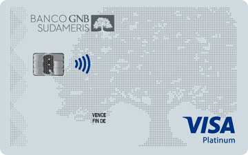 Tarjeta de crédito Visa Platinum Banco GNB Sudameris