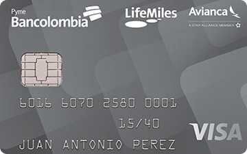 Tarjeta de crédito Avianca Lifemiles Visa Bancolombia