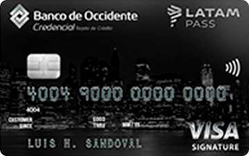 Tarjeta de crédito Visa Signature LATAM Pass Banco de Occidente