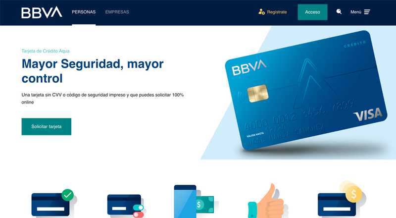 Tarjeta de crédito Visa Aqua BBVA