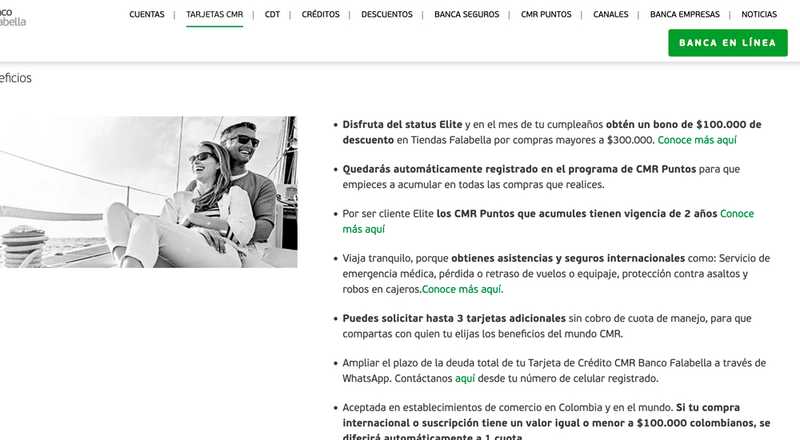 Tarjeta de crédito CMR Black Banco Falabella