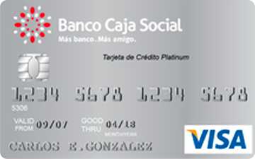 Tarjeta de crédito Platinum Banco Caja Social