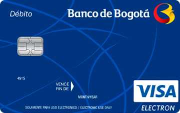 Tarjeta de débito Débito Visa Premium Banco de Bogotá