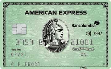 Tarjeta de crédito Green American Express Bancolombia